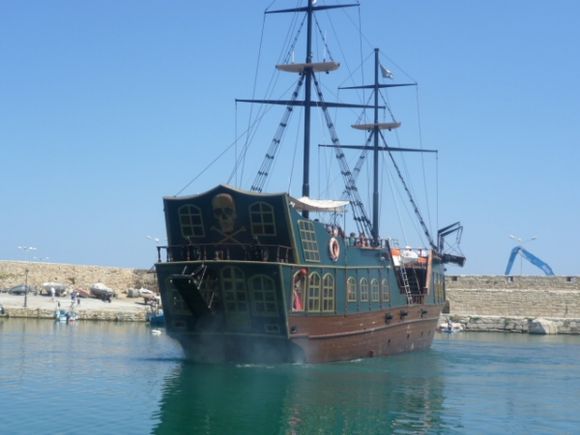 Pirate ship in the harbour