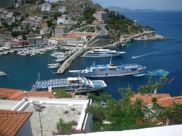 Boats in the port of Hydra
