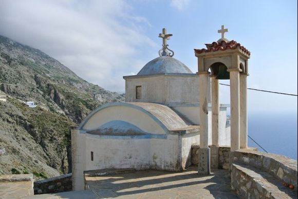 church in Olympos with a beautiful sea view