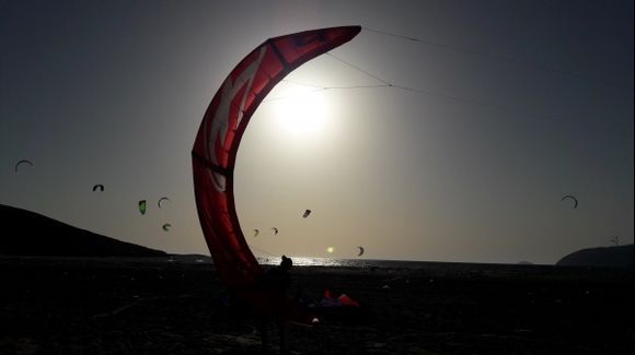 windsurfers and sun...