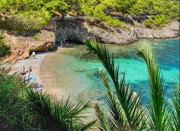 Taken on our way for a swim in this beautiful cove in Assos Kefalonia