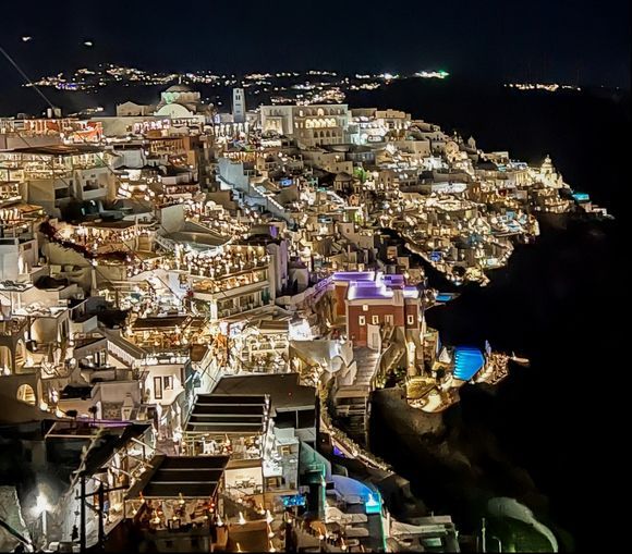 Brights lights of Fira town 