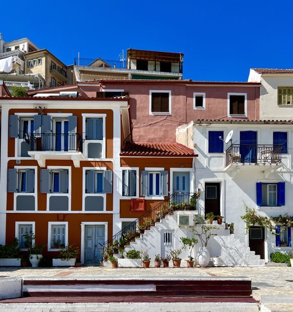 Colourful house near the old town of Parga 