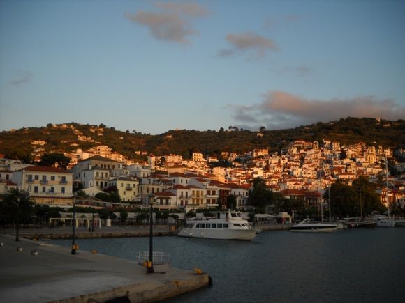 Sunset in Skopelos town