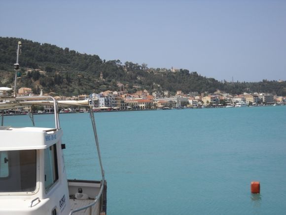 The harbor in Zakynthos.