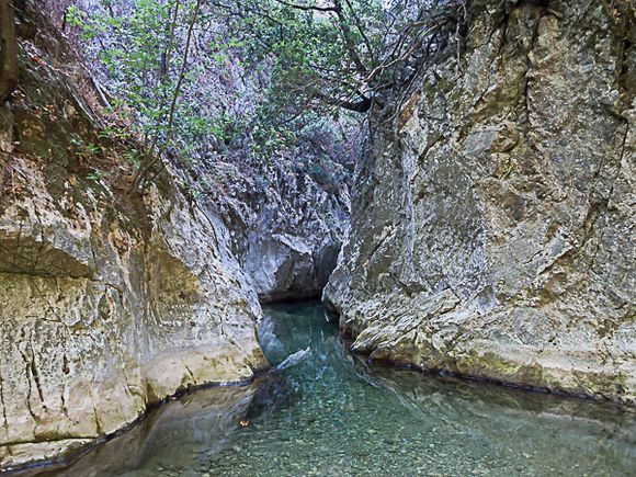 Stream leading to Potami Waterfalls.