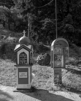 Payphone and roadside Chapel