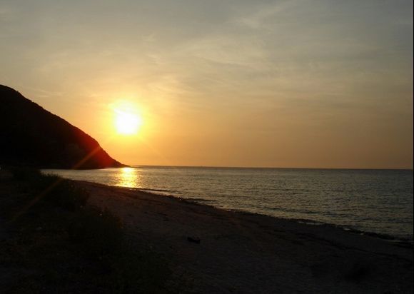 Sunset at Agios Ioannis Beach