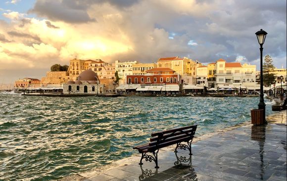 Chania in heavy weather and strong winds...