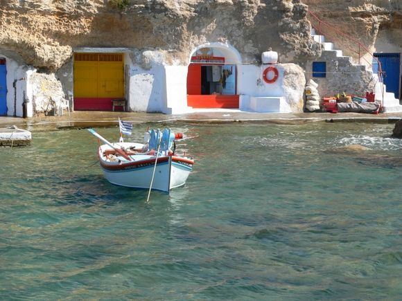 Milos, harbour, sea