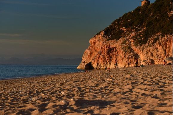 The sunset at Milos Beach