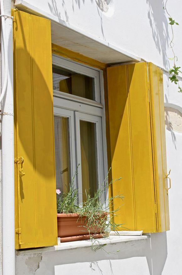 Yellow window in Pyrgos