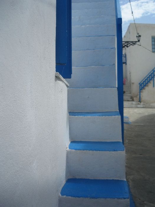 Blue stairs in Plaka