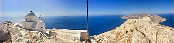 Panoramic view from Panagia Kalamiotissa on the top of Kalamos mount