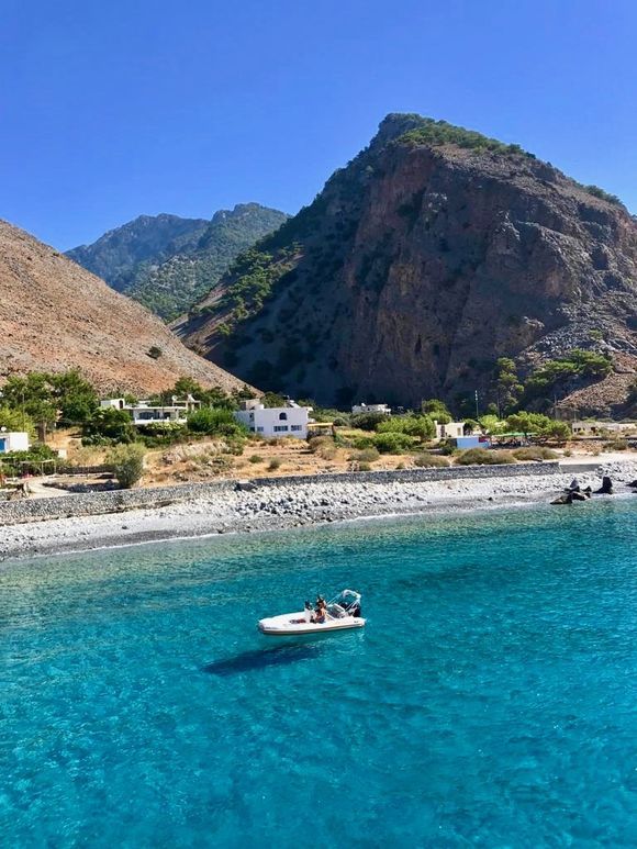 Agia Roumeli, South Crete: from the ferry connecting Sougia and Gavdos Island