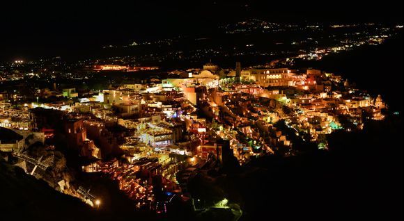 Night shot. Stunning Thira 