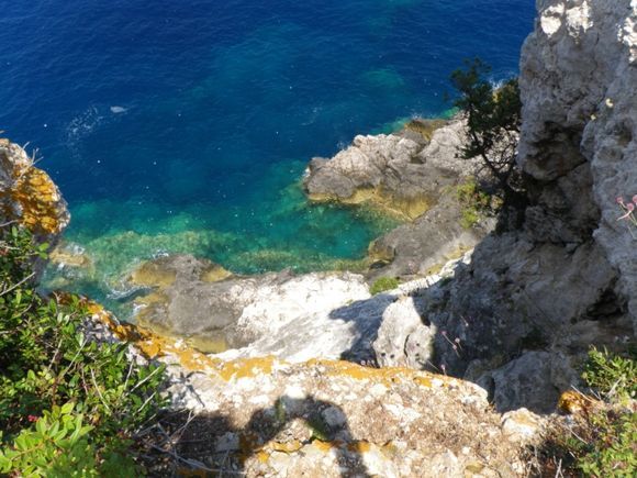 Looking down from the lighthouse south of lefkada