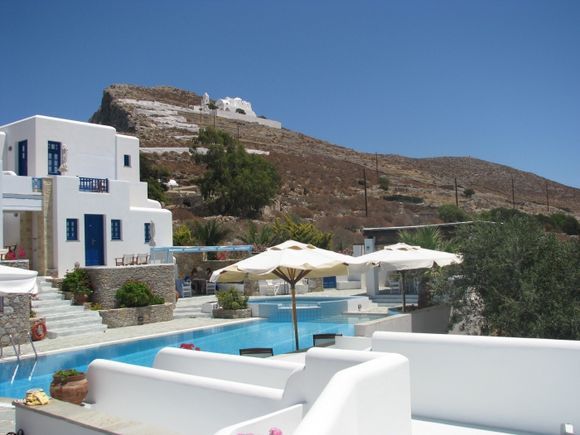 View From Hotel Of The Church Of Panagia Folegandros