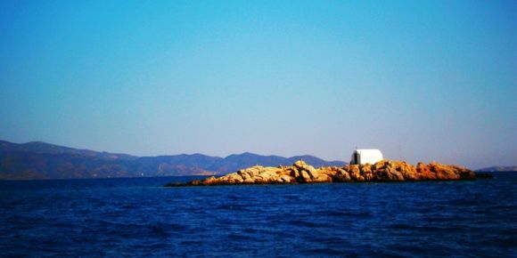 Tiny island and chapel in Hydra