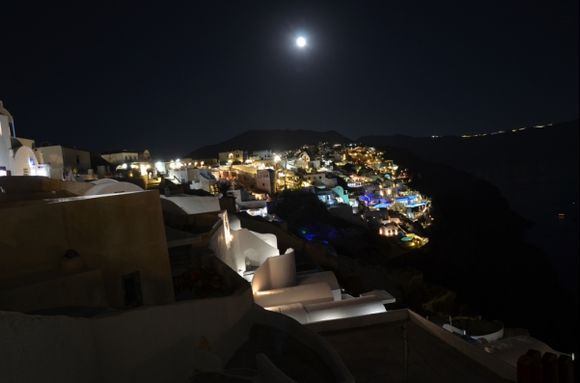 Oia at night