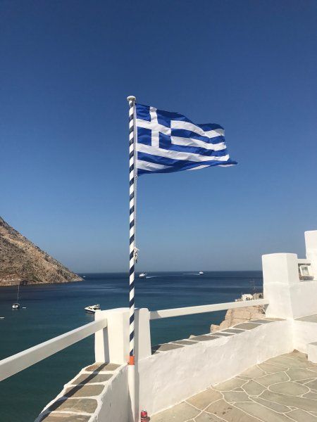 Greek flag in Sifnos
