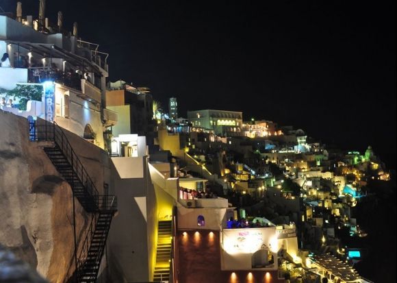 Santorini at night