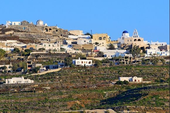 Thera - Some landscapes: View of Pyrgos