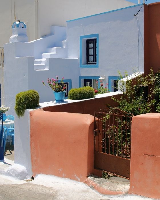Pyrgos: The lovely houses they live on.