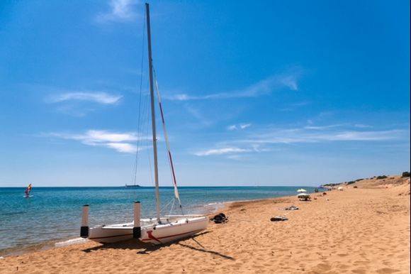 Beautiful Issos beach on island Corfu.Must see!