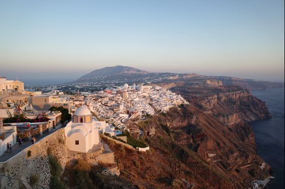 Fira at golden hour