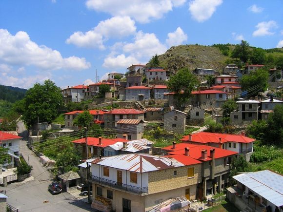 This is the mountainous village of Milea Metsovou in Epirus, Greece.