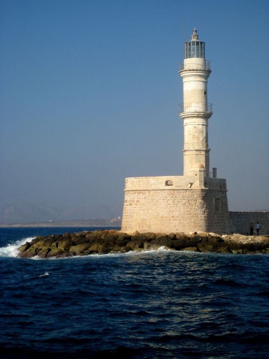 This is a lighthouse in Chania Crete.