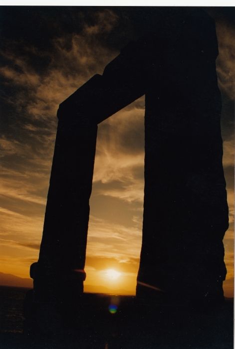 The Roman arch at sunset