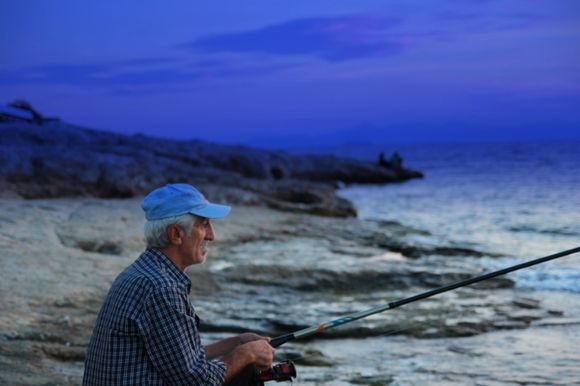 fisherman in Piraeus