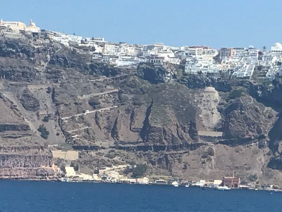 Santorini from the sea