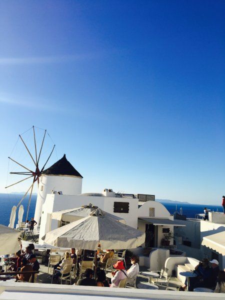 Wind mill in the edge of Oia