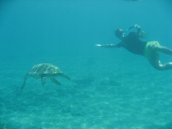 ME AND A SEA TURTLE IN SOUTHERN ZAKYNTHOS