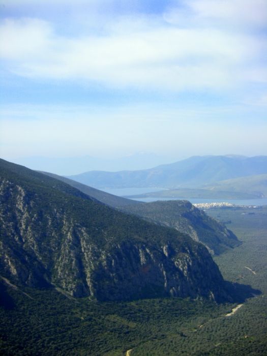 Panoramic view of Itea from Delphi village.