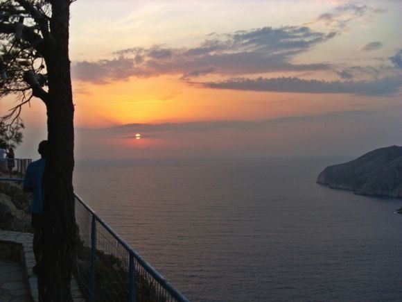 My first sunset in the sea - Taverna Mihalis, Zakinthos