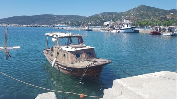 Evia - fishermen harbour - wooden boat