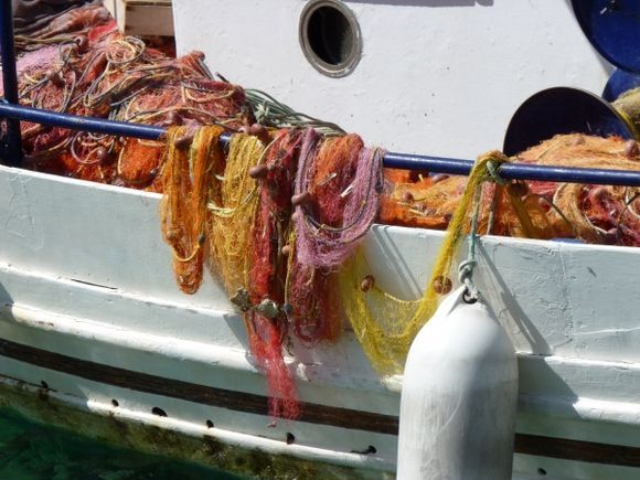 Colourful nets, Batsi harbour