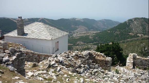 This is a view from Castro - the oldest village on Thassos