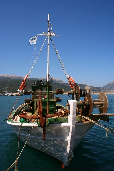 boat in Kefalonia