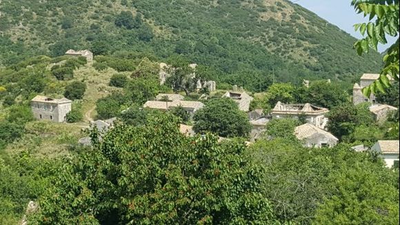 Mountain village abandoned on Corfu