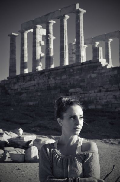 Woman at the Temple of Poseidon