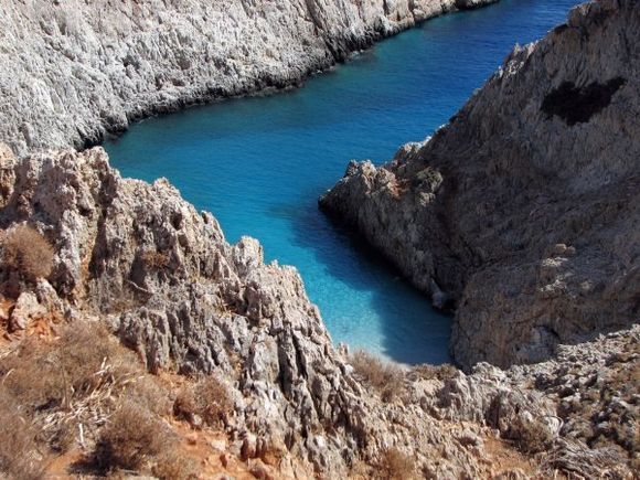Seitan Limania (Devil's harbour) is a well-hidden corner of the northeast side of the Akrotiri peninsula, 20 km from the city of Chania, Crete.