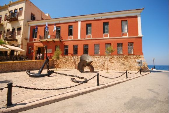 At the entrance of the Fortress Firka in Chania, is the Maritime Museum of Crete, found in 1973, on the 32nd anniversary of the Battle of Crete.