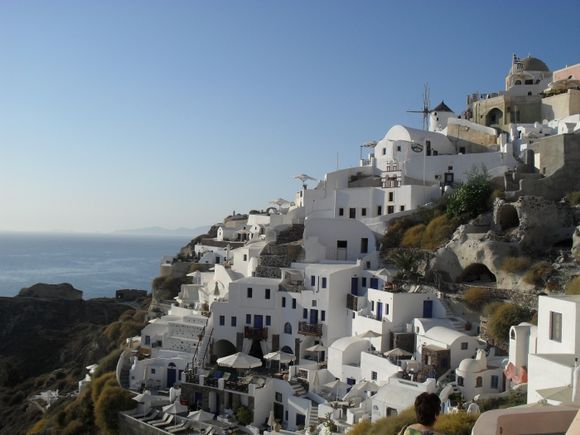 View of Oia from Cafe