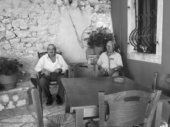 Two friendly gents we met in the village of Makrades, Corfu.