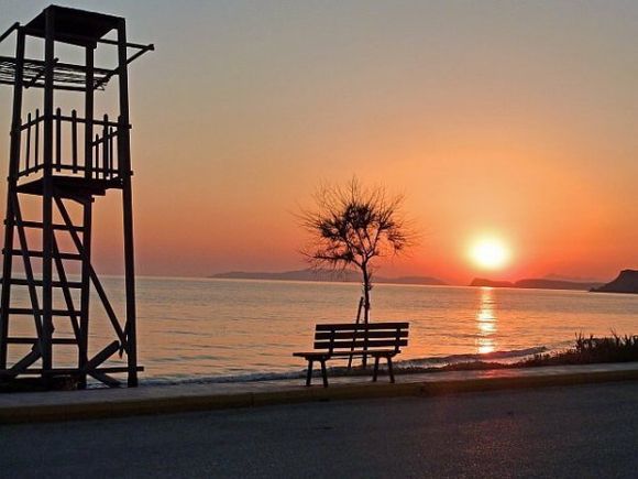 Sunset at Arillas beach, Corfu